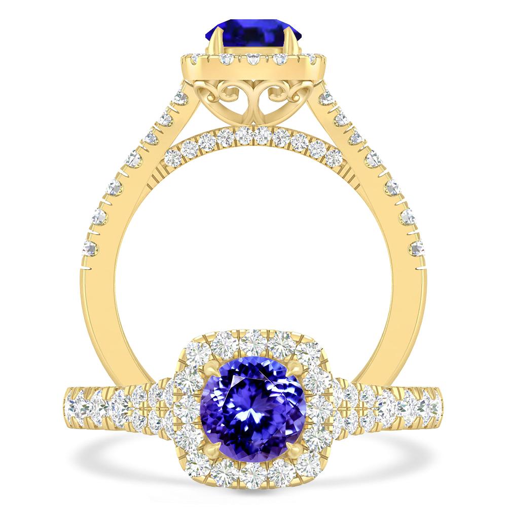 Yellow Gold - Tanzanite