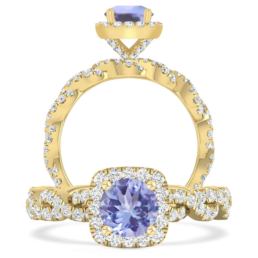 Yellow Gold - Tanzanite