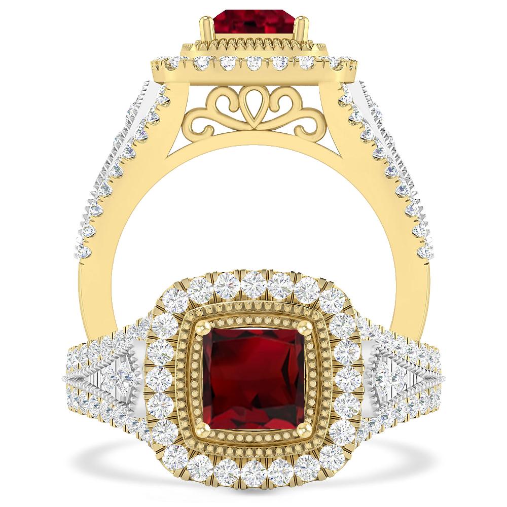 Yellow Gold - Garnet