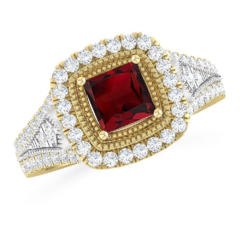 Yellow Gold - Garnet