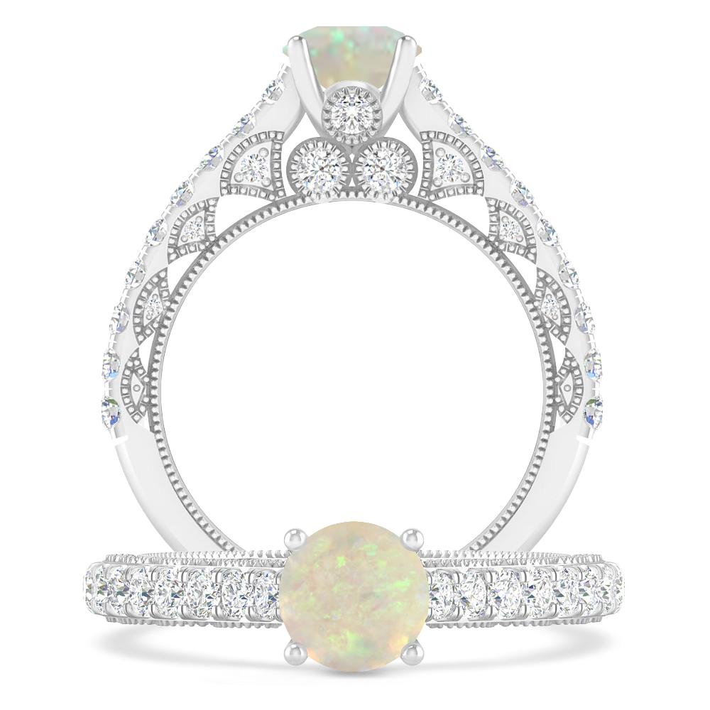 White Gold - Opal