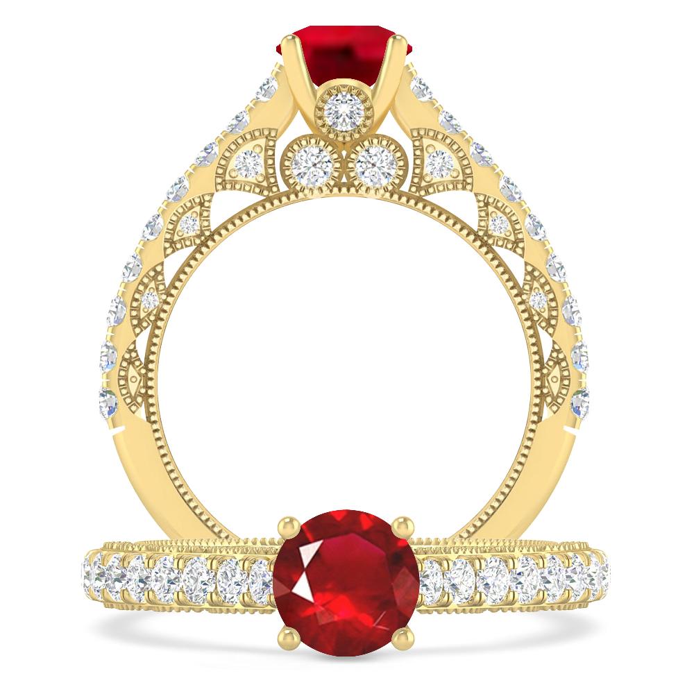 Yellow Gold - Ruby