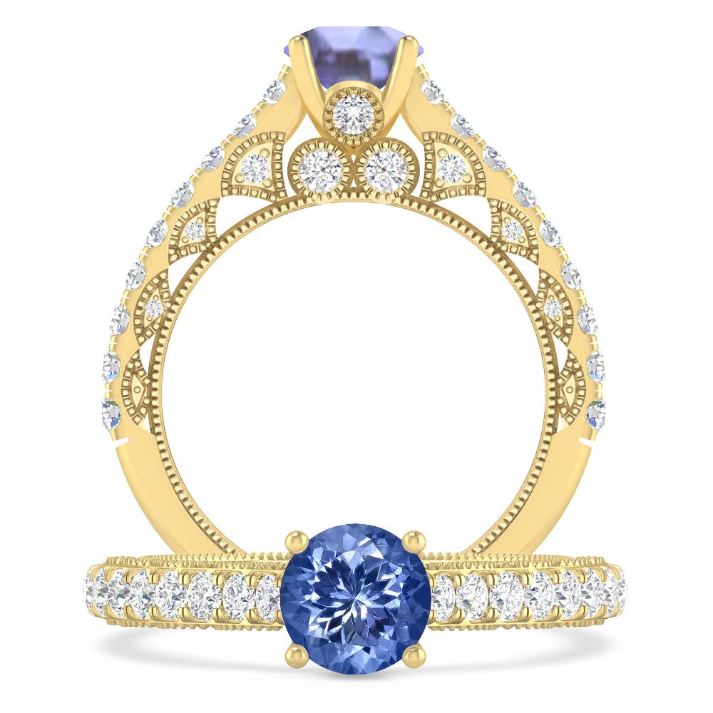 Yellow Gold - Tanzanite