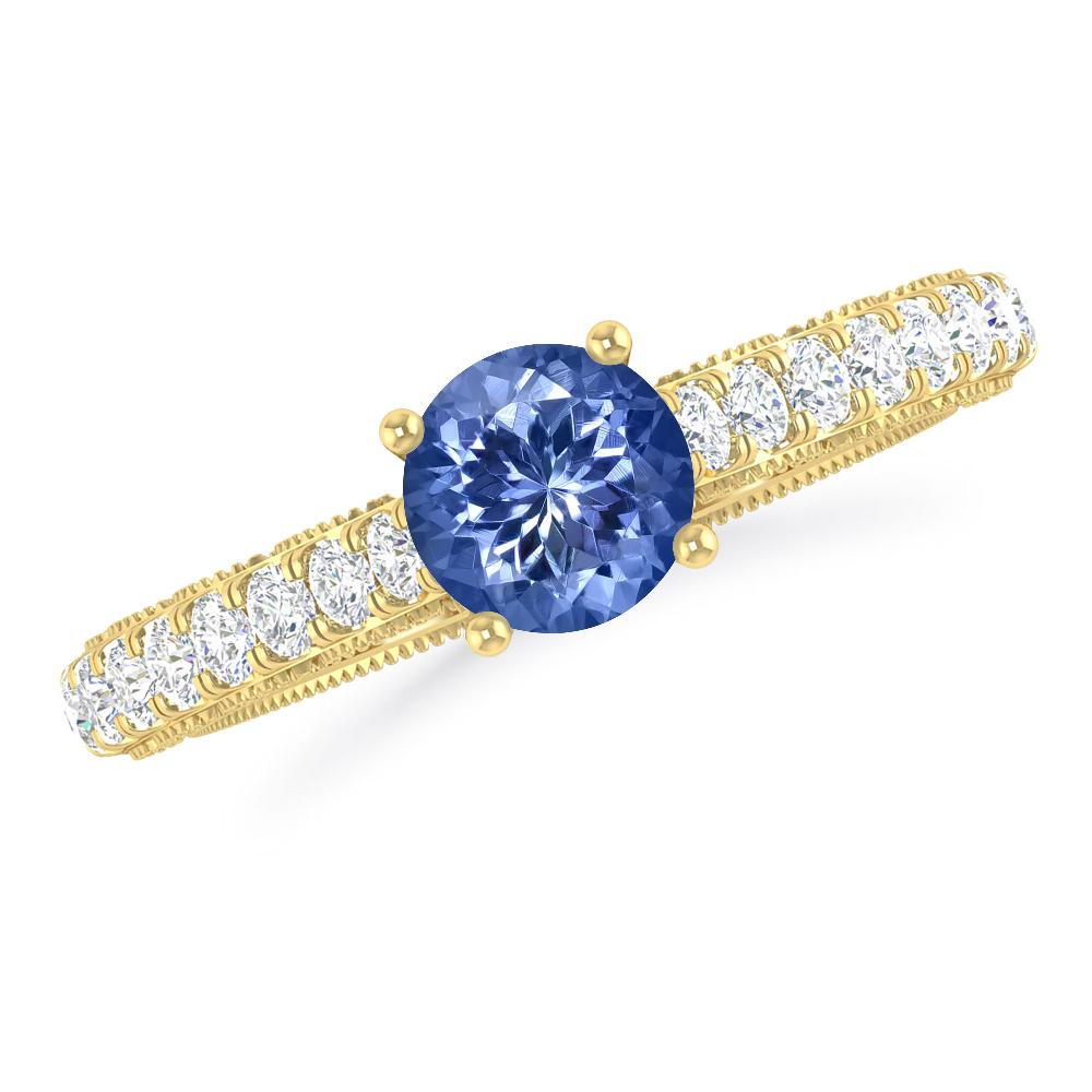 Yellow Gold - Tanzanite