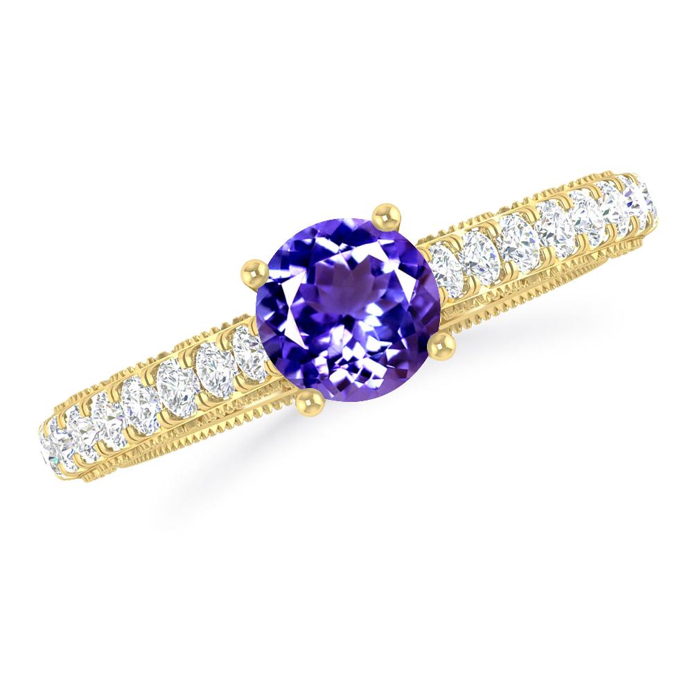 Yellow Gold - Tanzanite