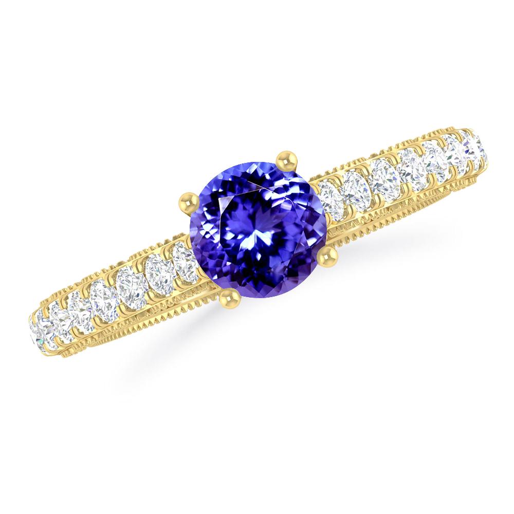 Yellow Gold - Tanzanite