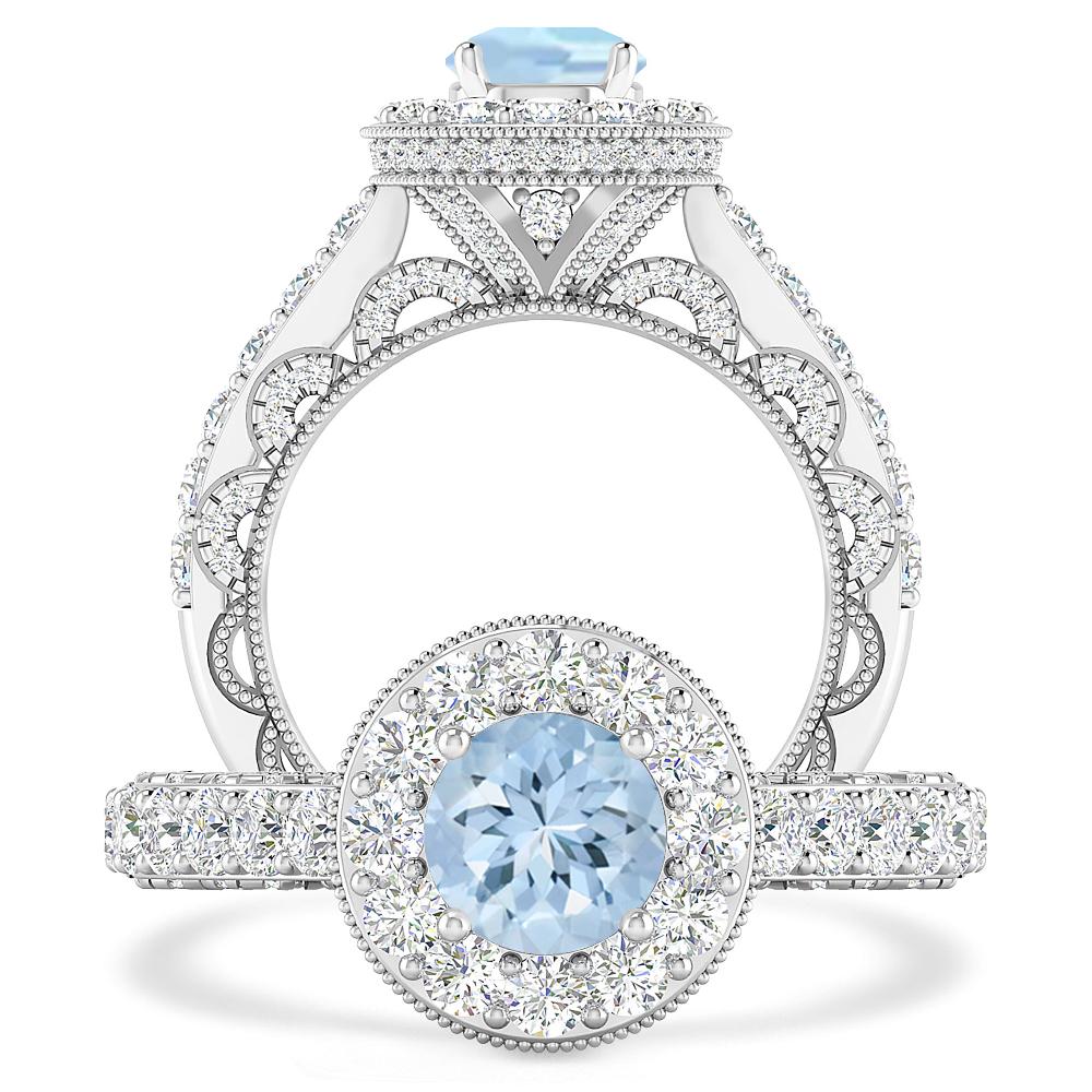 White Gold - Aquamarine
