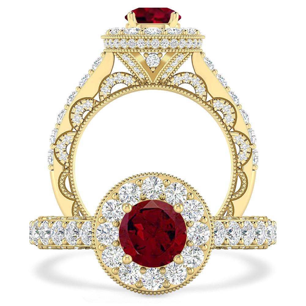 Yellow Gold - Garnet