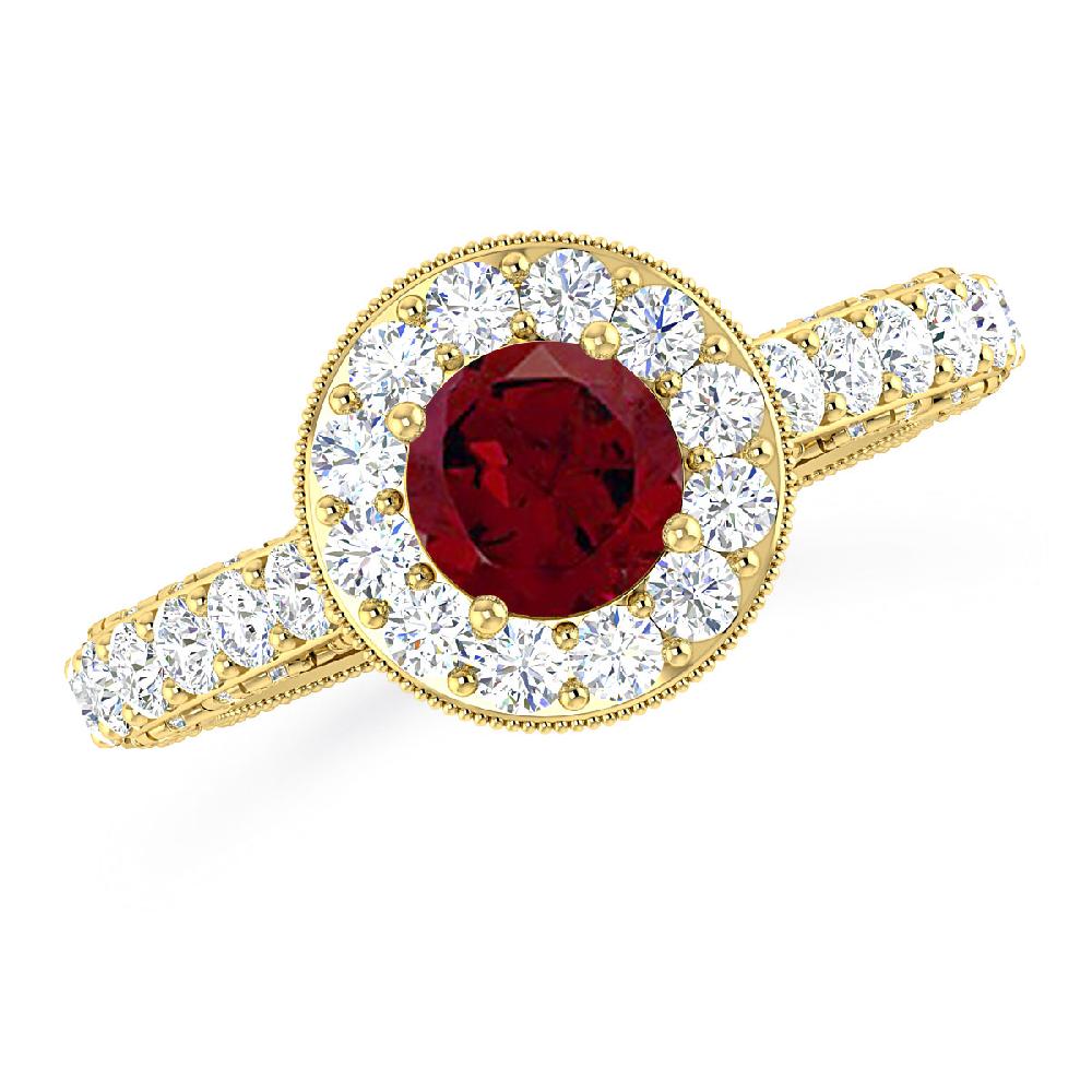 Yellow Gold - Garnet