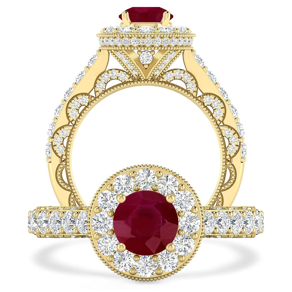 Yellow Gold - Ruby