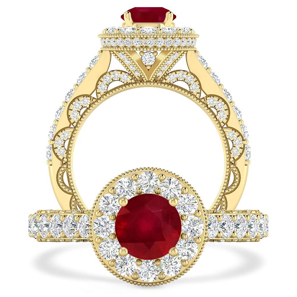 Yellow Gold - Ruby
