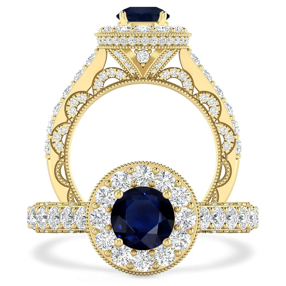 Yellow Gold - Sapphire