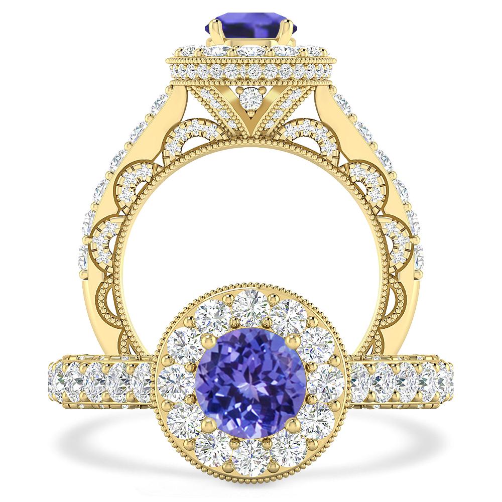 Yellow Gold - Tanzanite