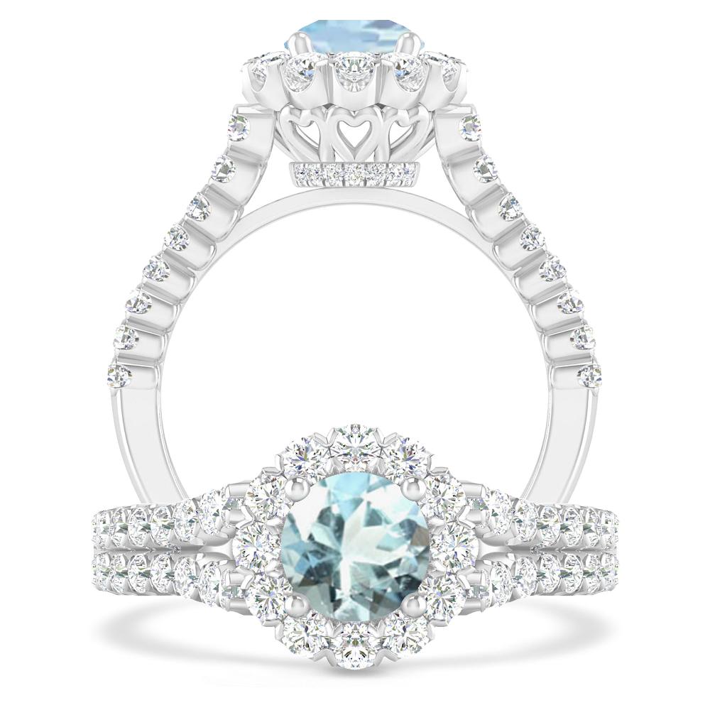 White Gold - Aquamarine