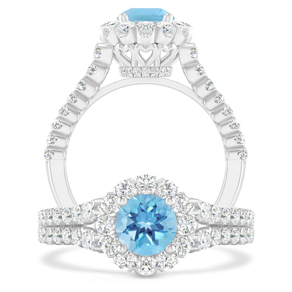 White Gold - Blue Topaz