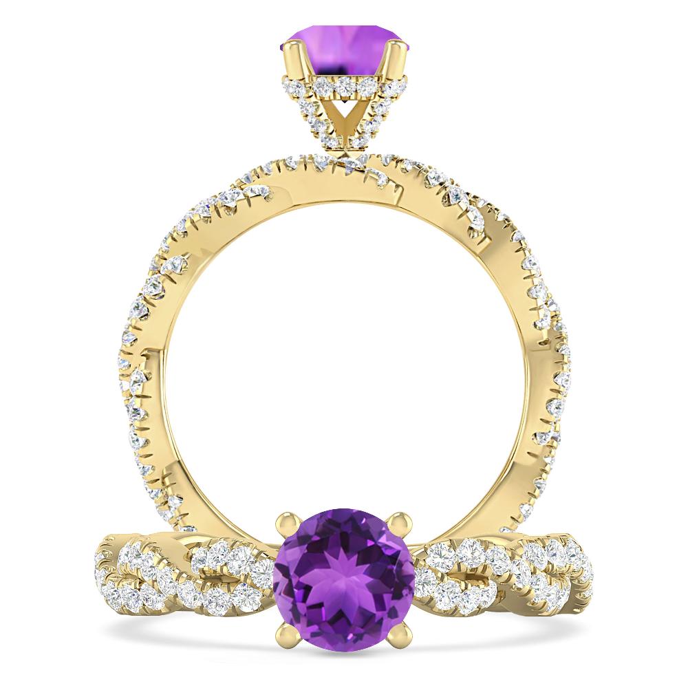 Yellow Gold - Amethyst