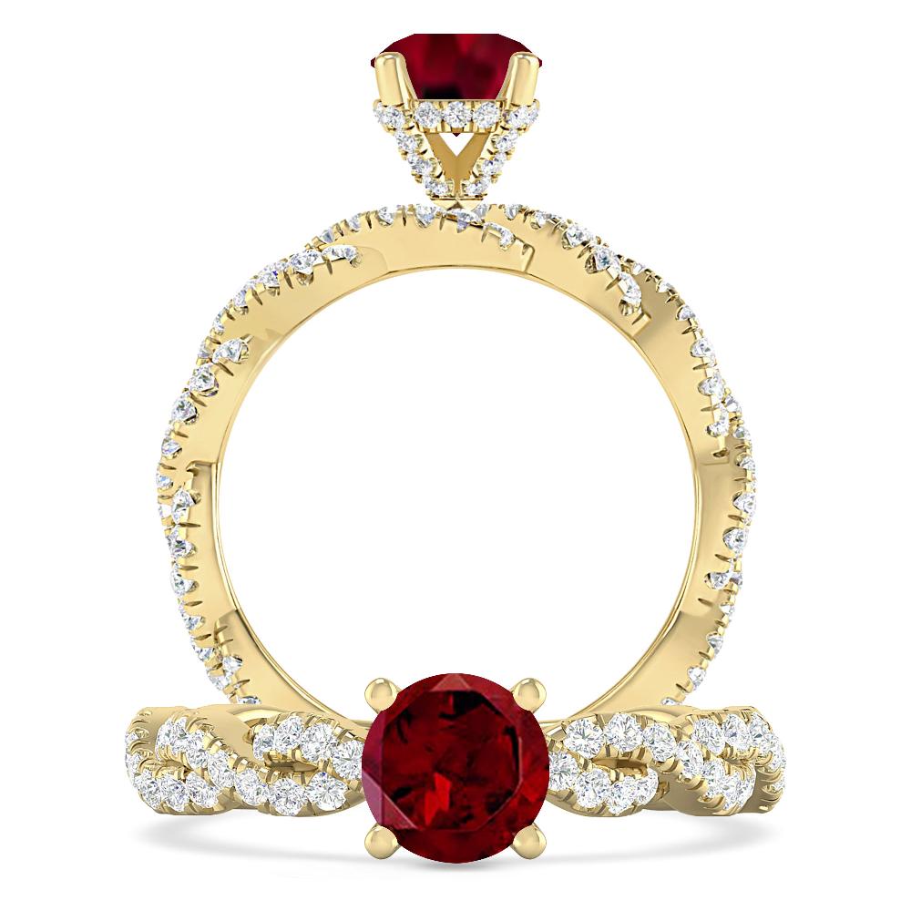 Yellow Gold - Garnet