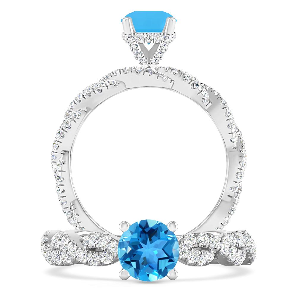 White Gold - Blue Topaz