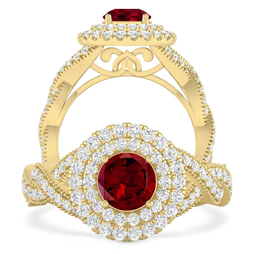 Yellow Gold - Garnet