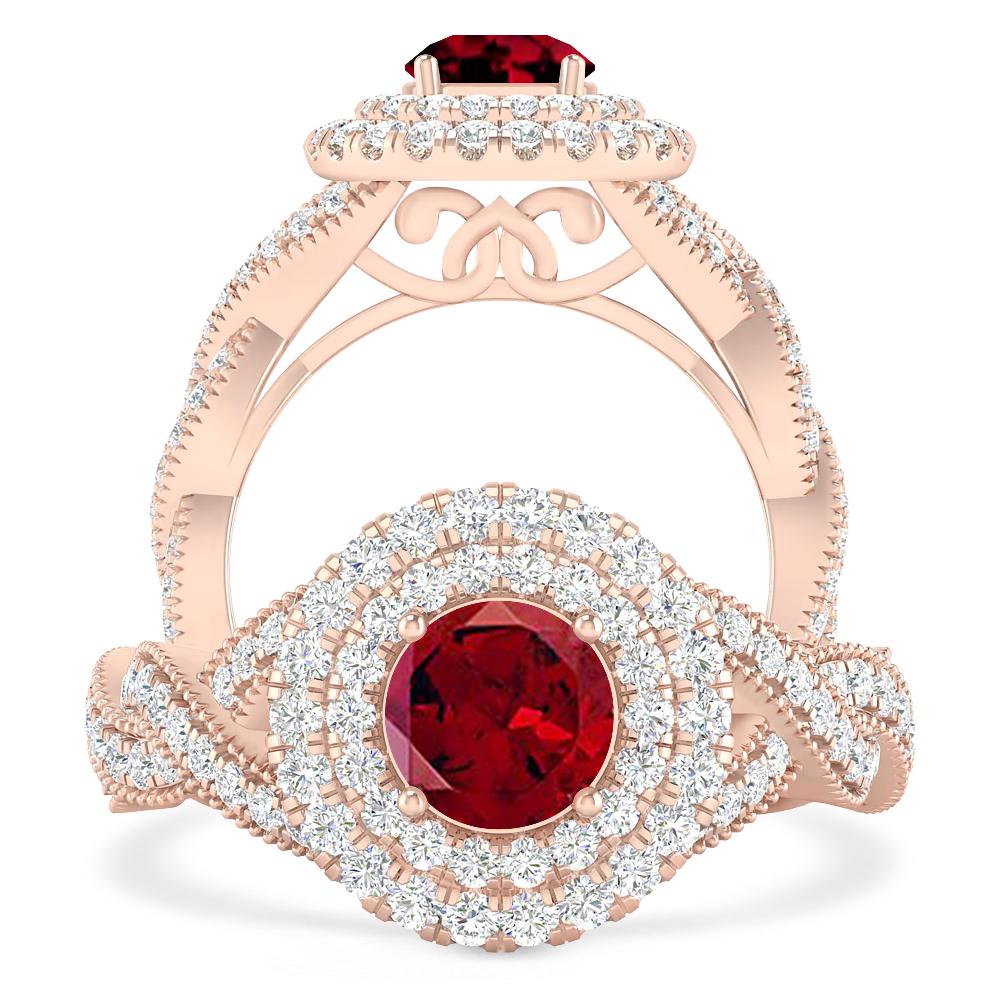 Rose Gold - Garnet