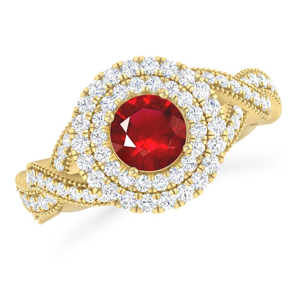 Yellow Gold - Ruby