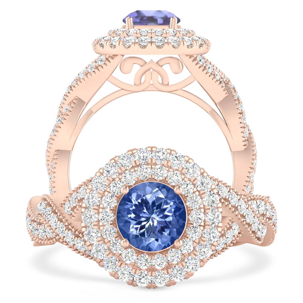 Rose Gold - Tanzanite