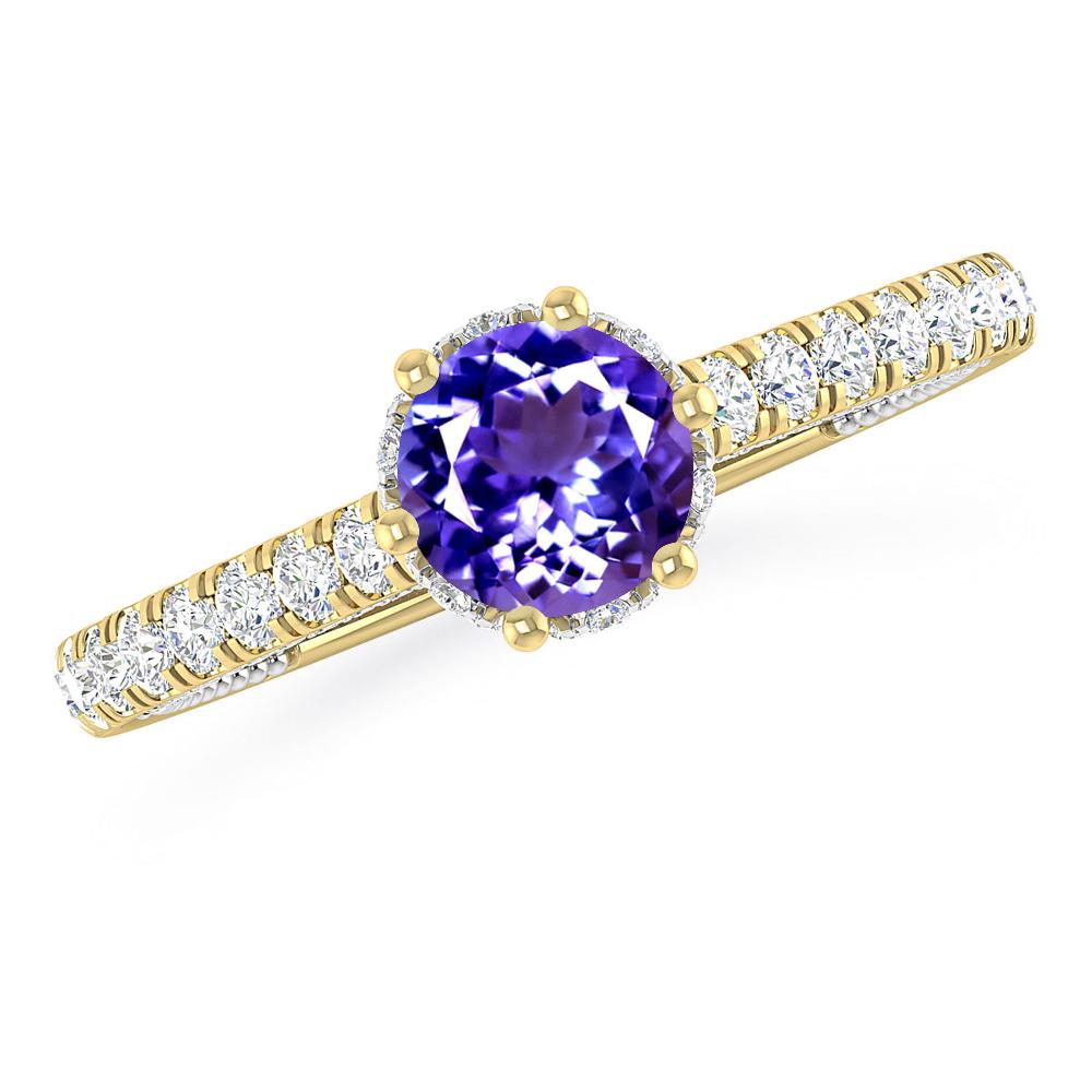 Yellow Gold - Tanzanite