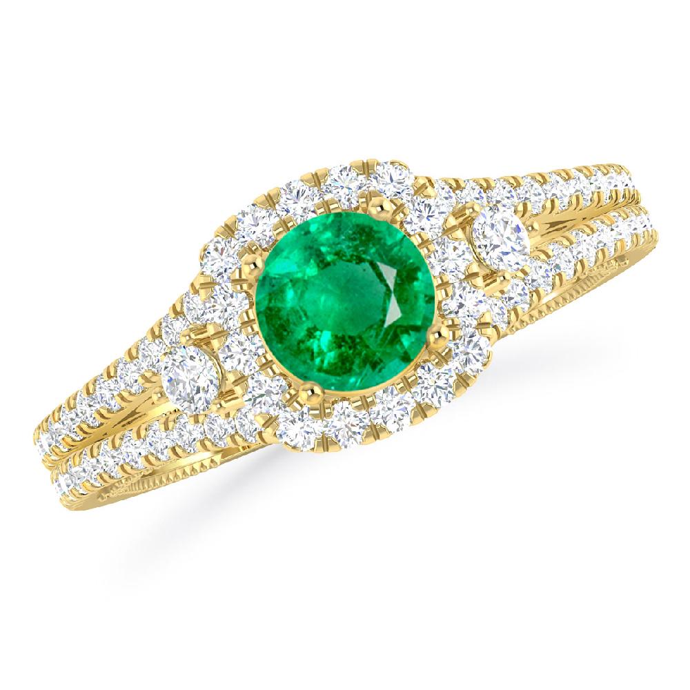 Yellow Gold - Emerald