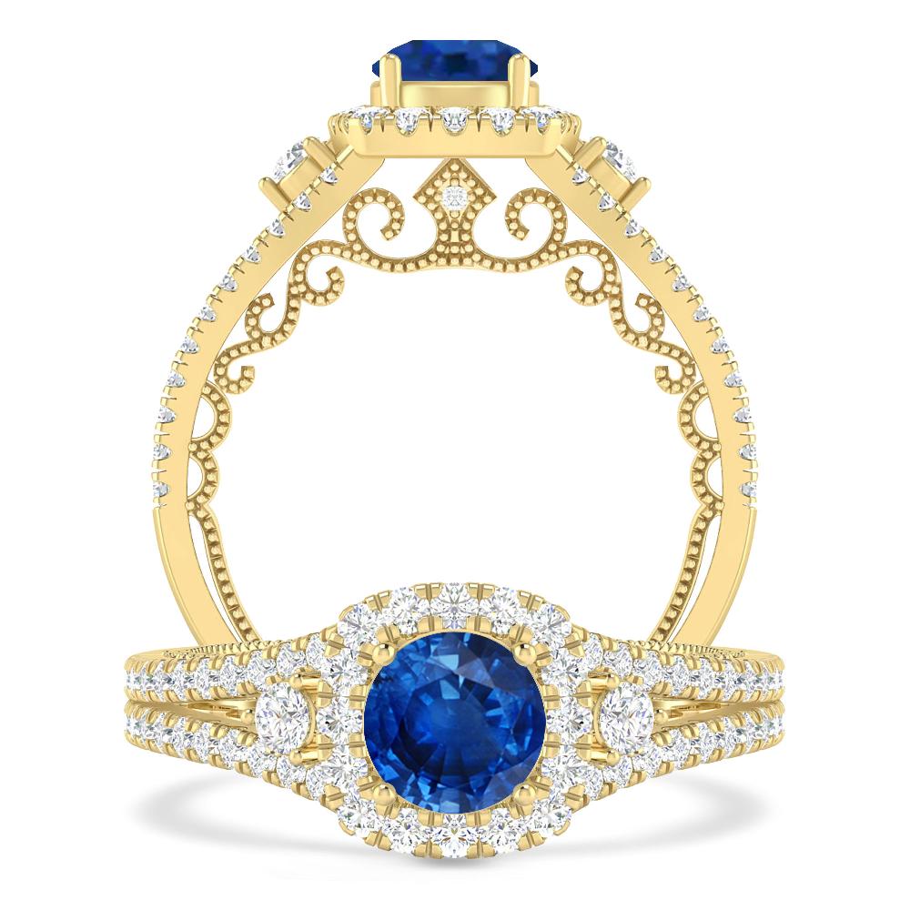 Yellow Gold - Sapphire