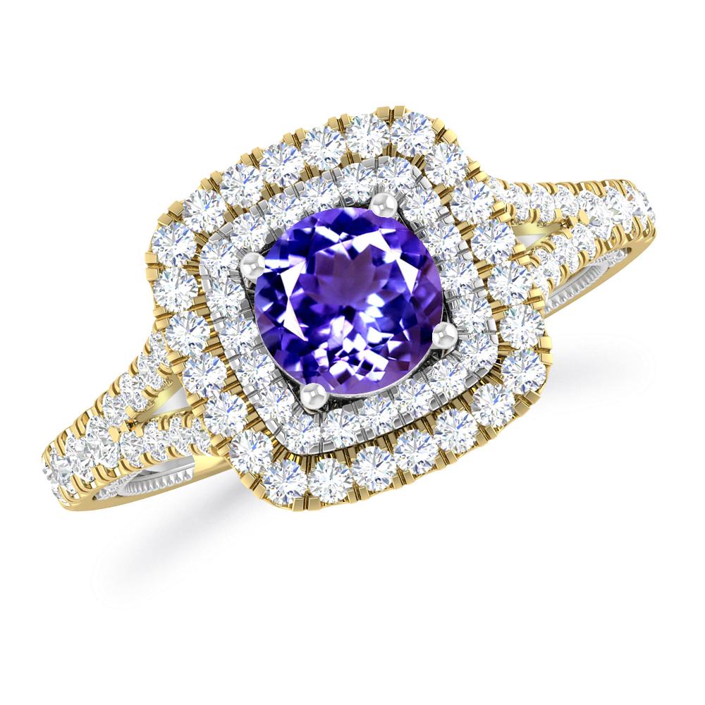Yellow Gold - Tanzanite
