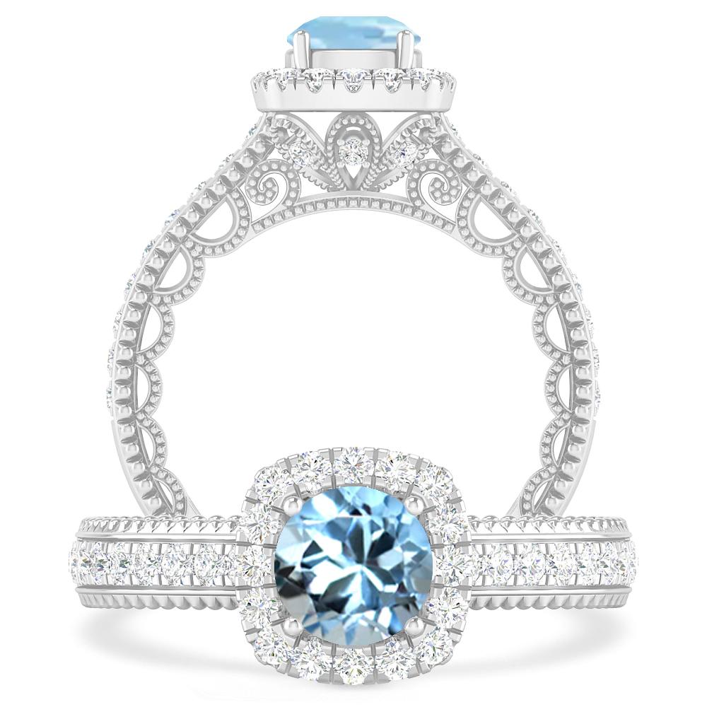 White Gold - Aquamarine