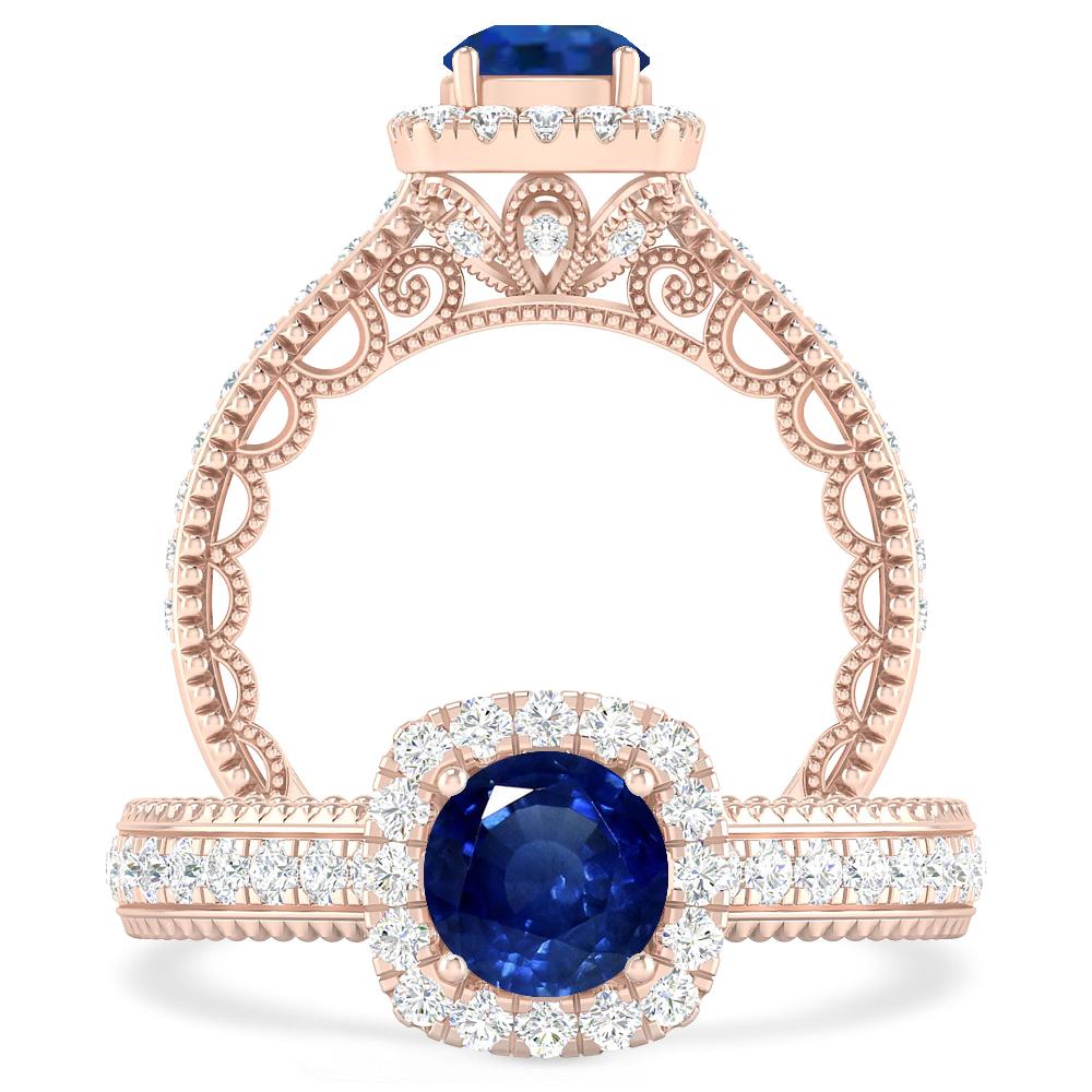 Rose Gold - Sapphire