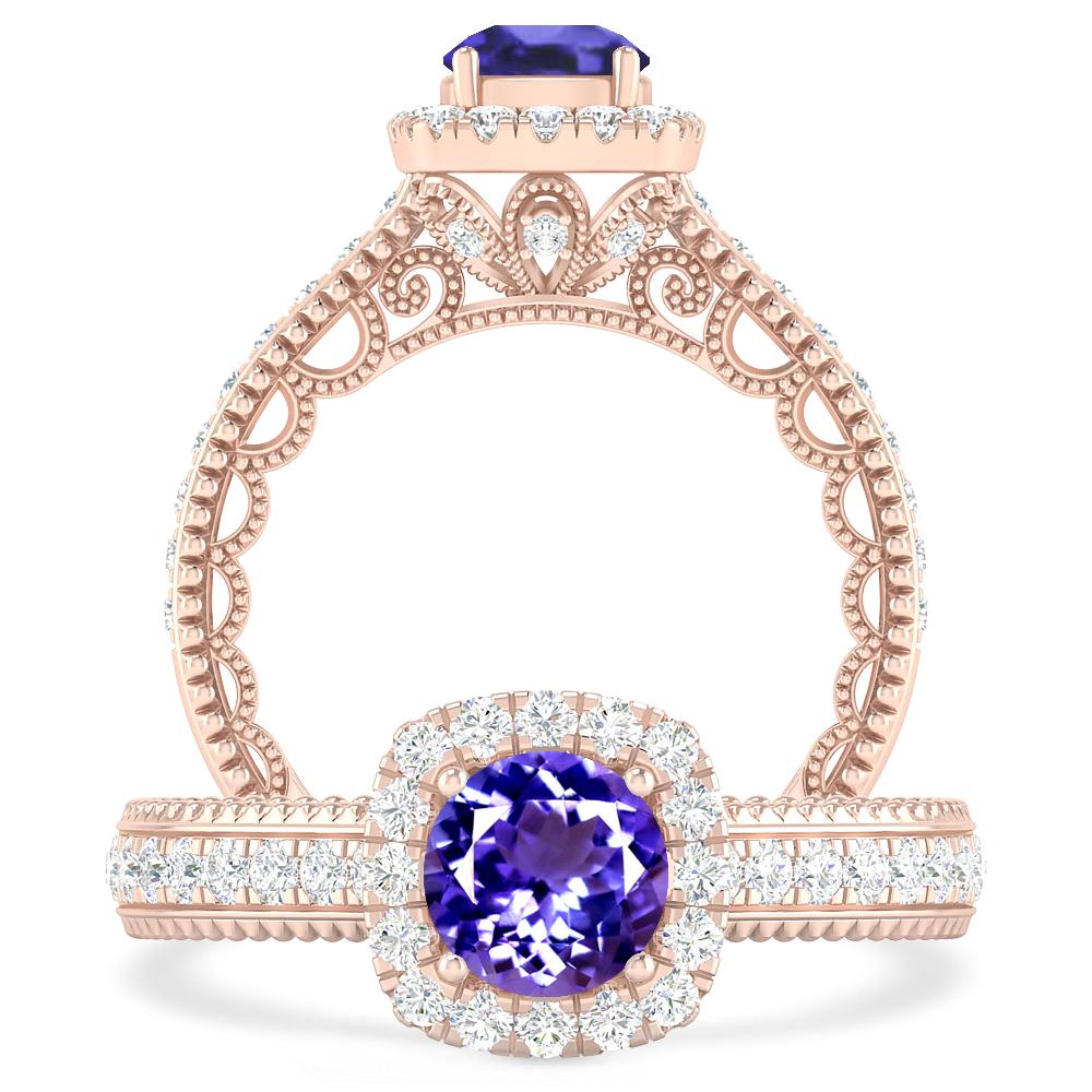 Rose Gold - Tanzanite