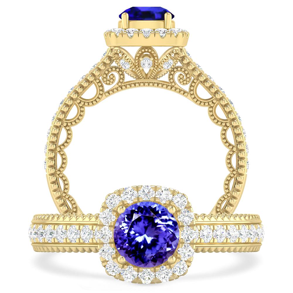 Yellow Gold - Tanzanite