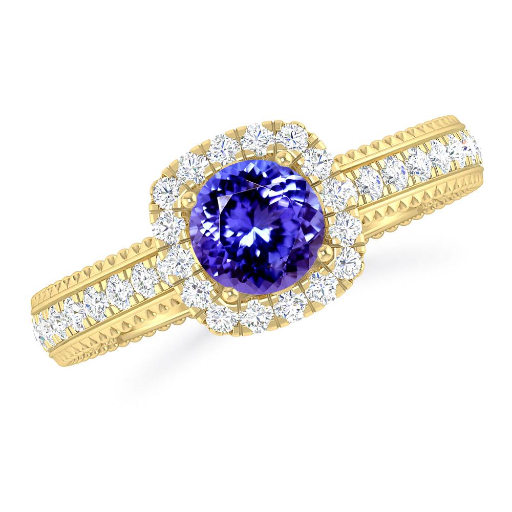 Yellow Gold - Tanzanite