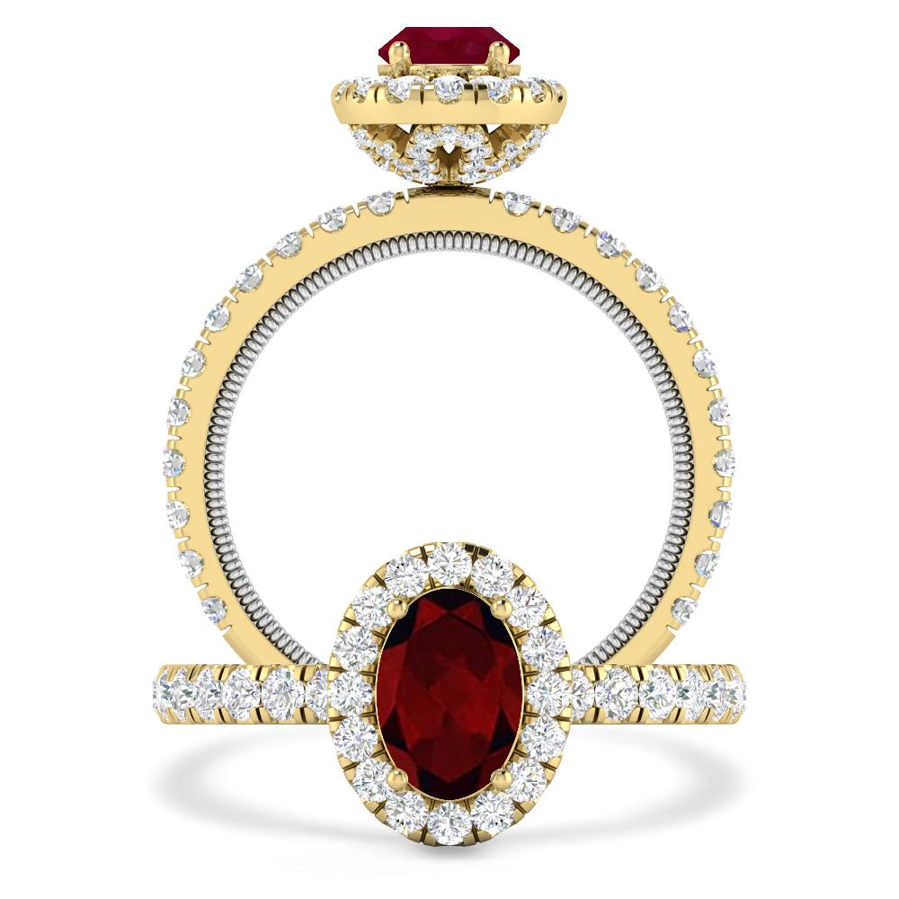 Yellow Gold - Garnet