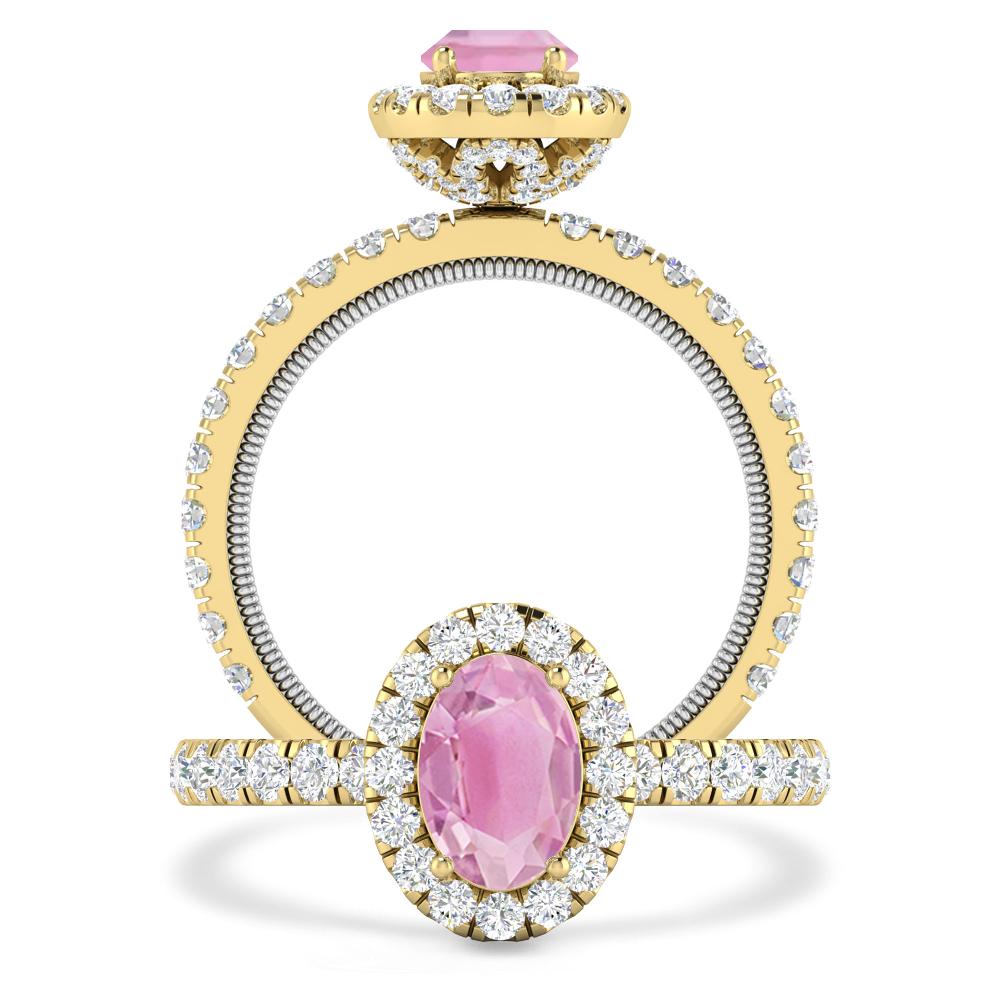 Yellow Gold - Pink Tourmaline