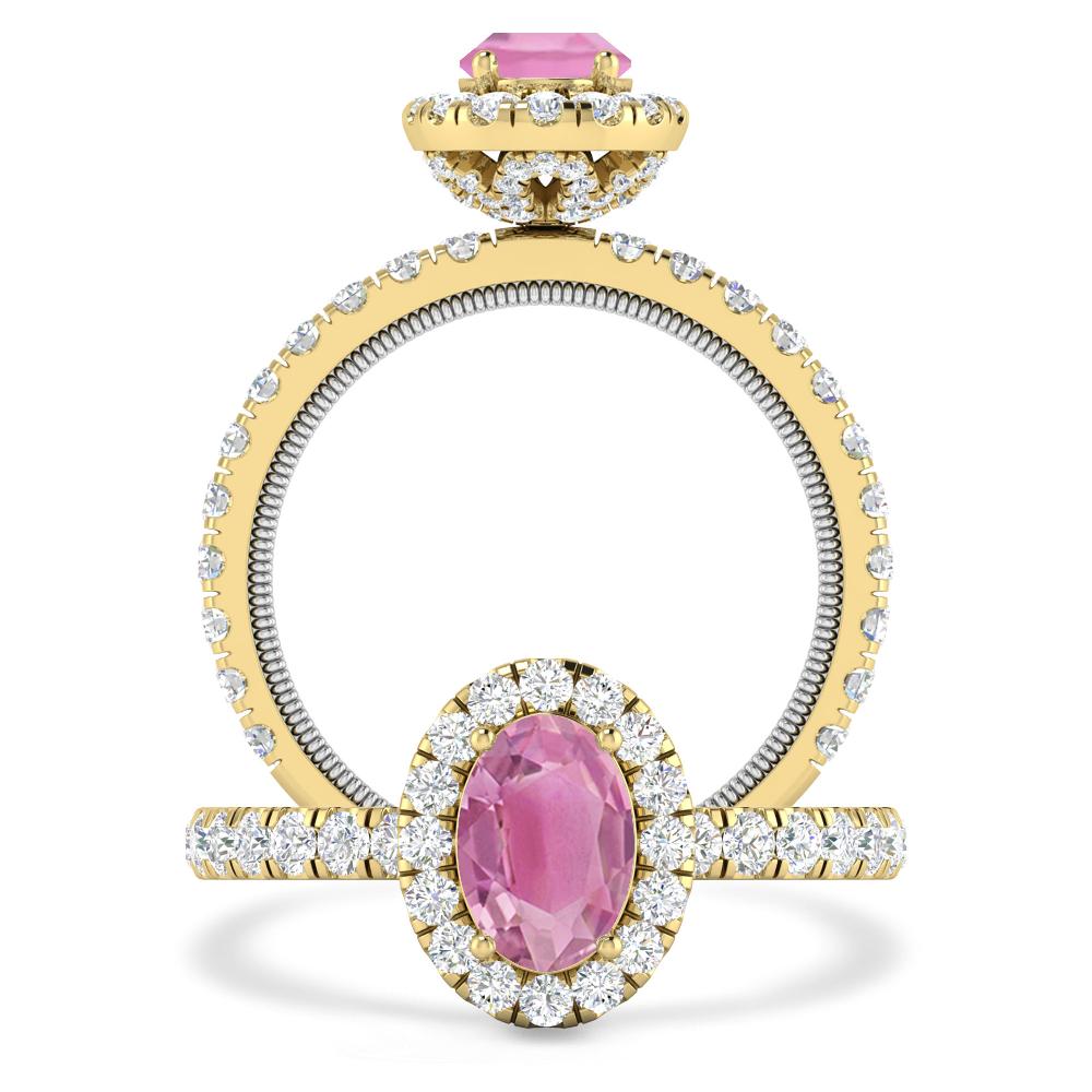 Yellow Gold - Pink Tourmaline
