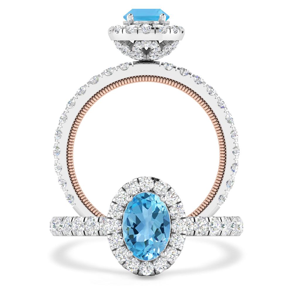 White Gold - Blue Topaz