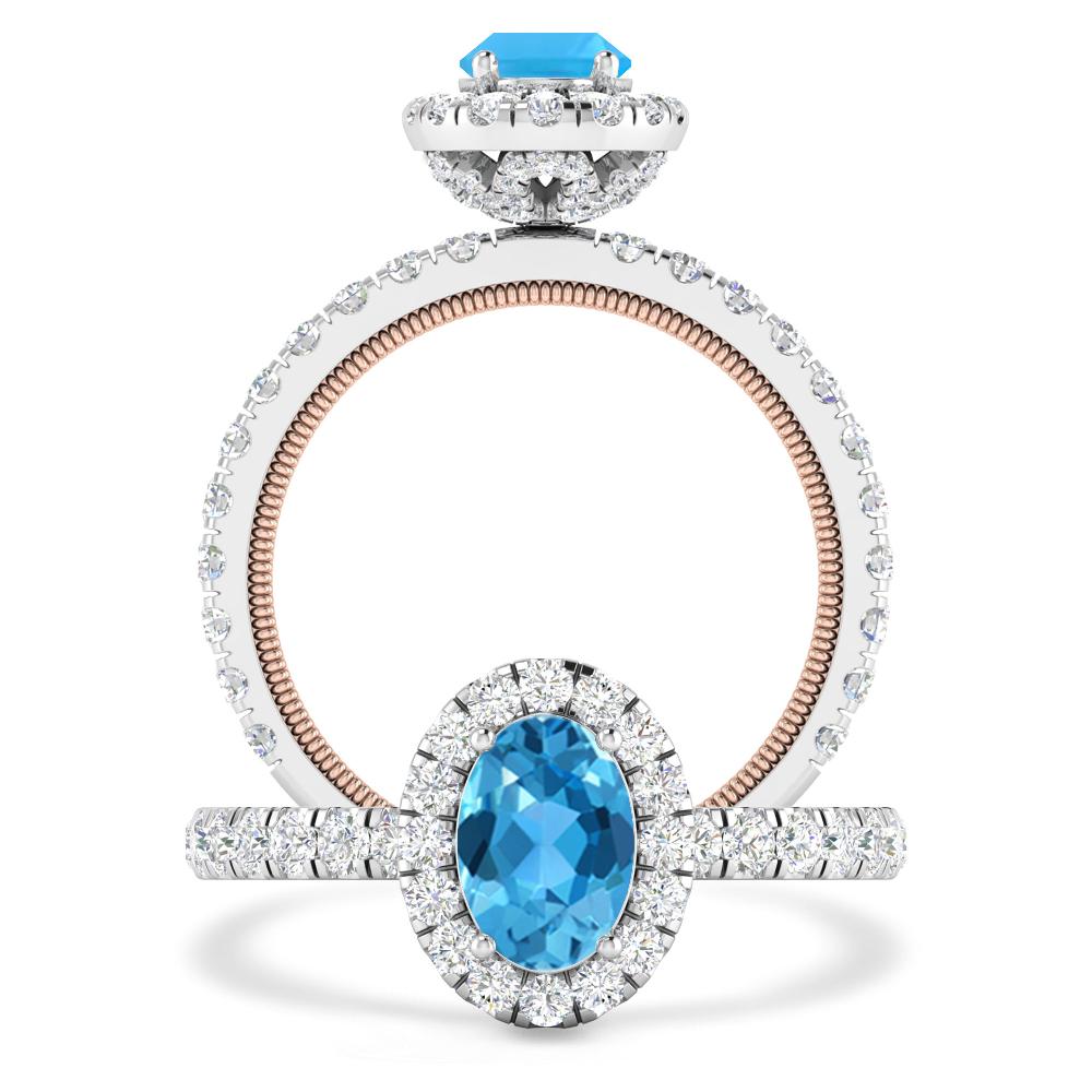 White Gold - Blue Topaz