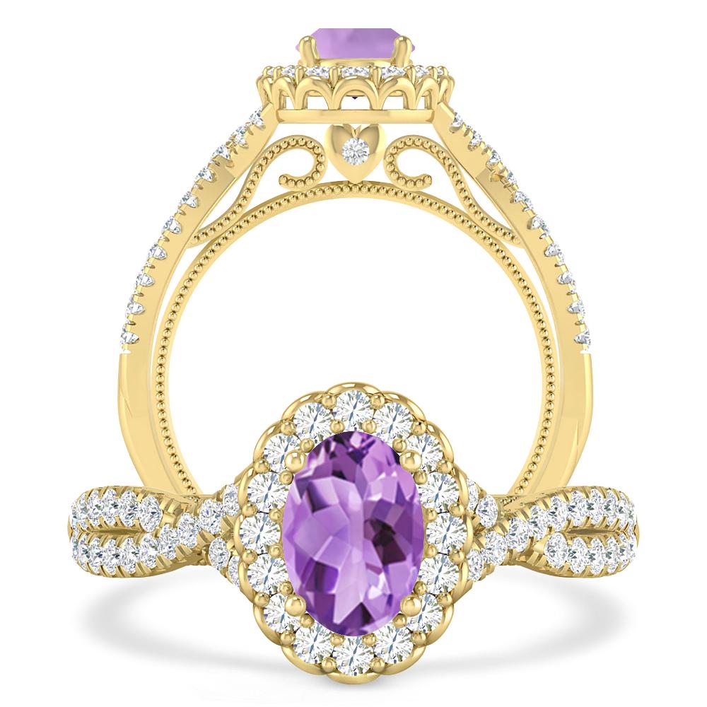 Yellow Gold - Amethyst