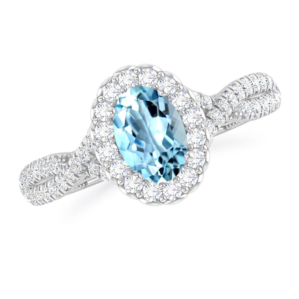 White Gold - Aquamarine