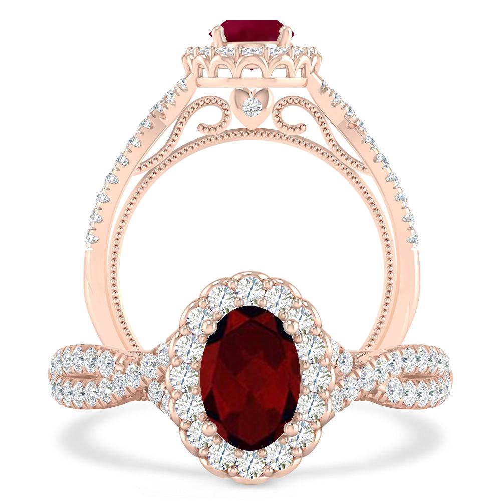 Rose Gold - Garnet