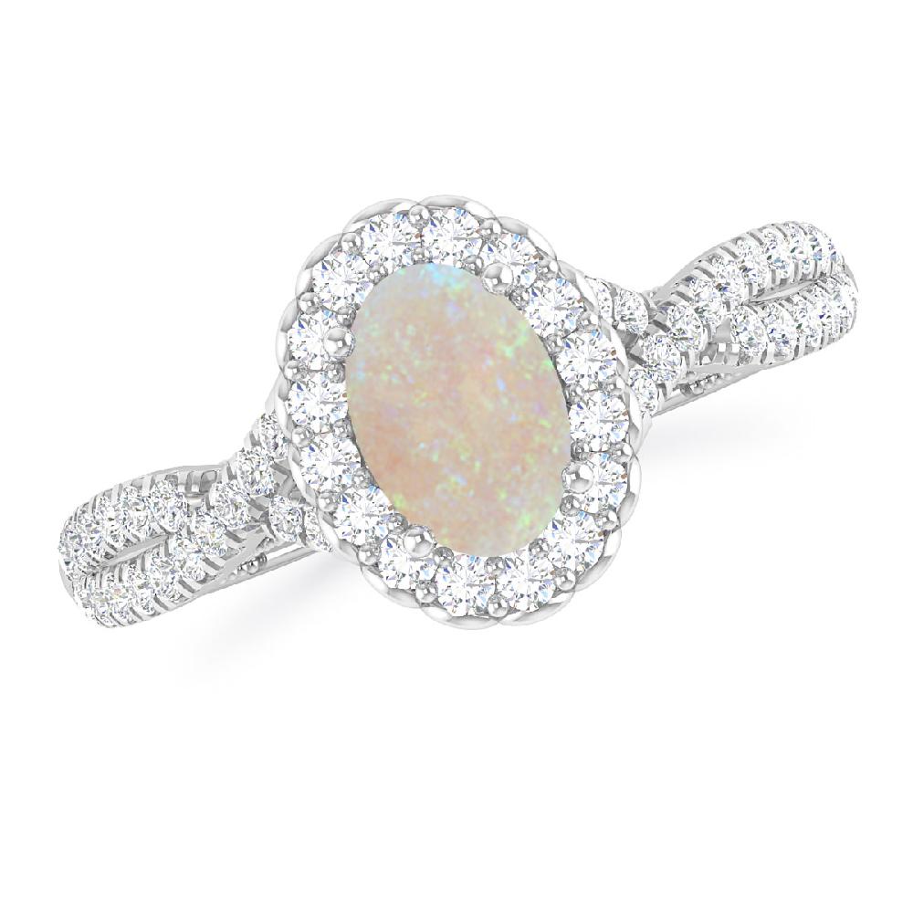 White Gold - Opal