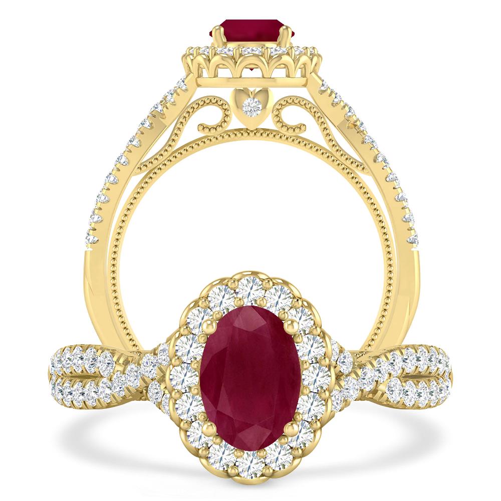 Yellow Gold - Ruby