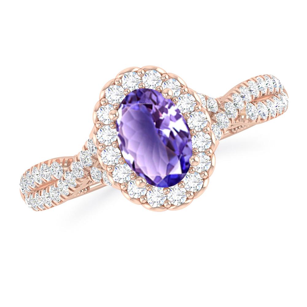 Rose Gold - Tanzanite