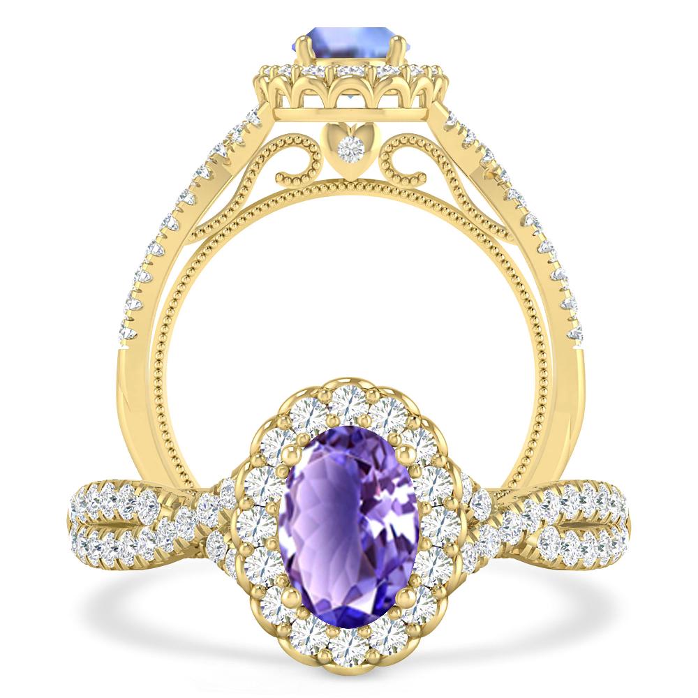 Yellow Gold - Tanzanite