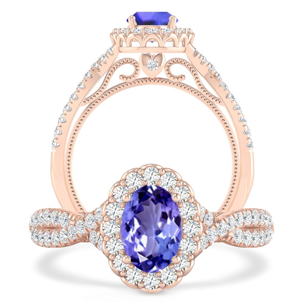 Rose Gold - Tanzanite