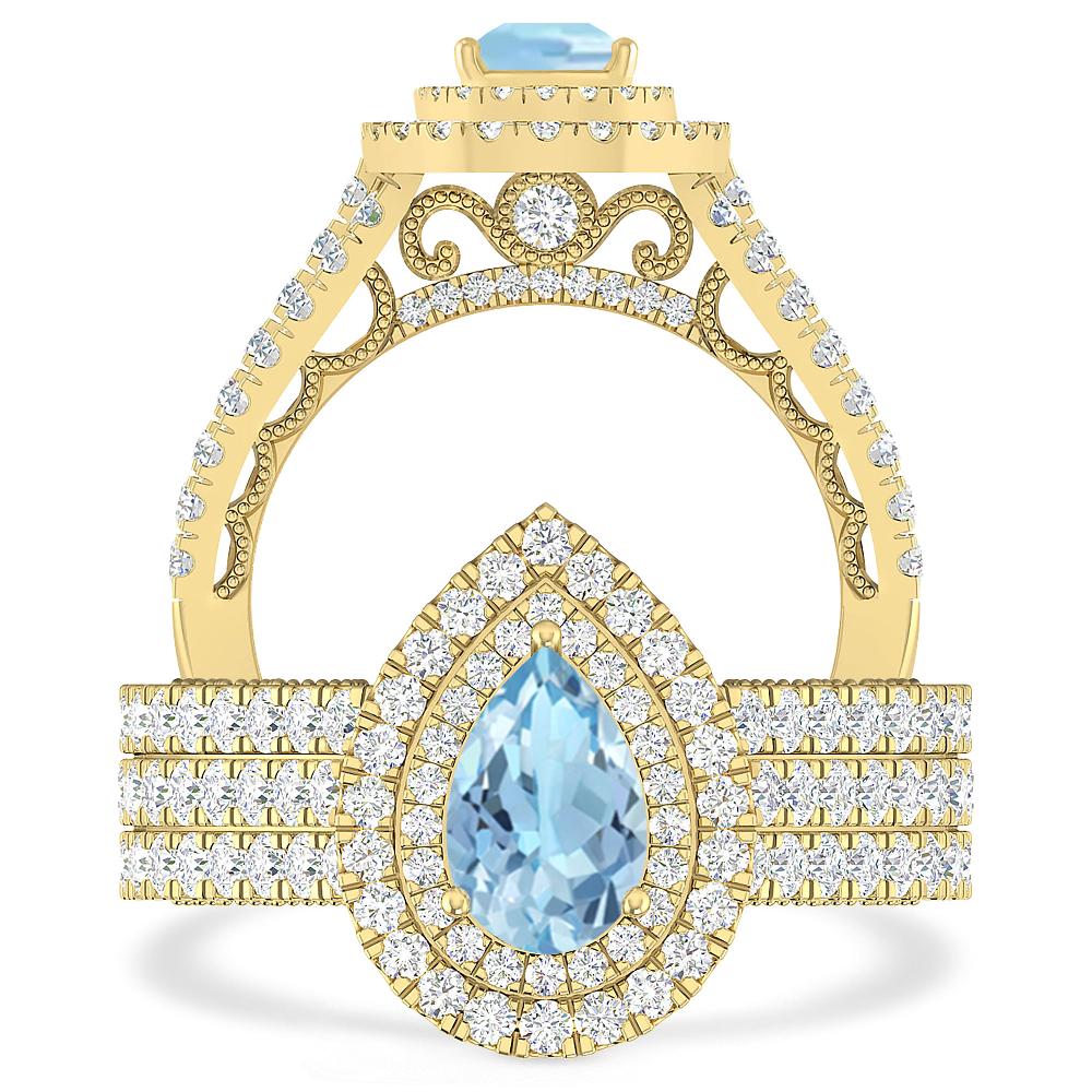 Yellow Gold - Aquamarine