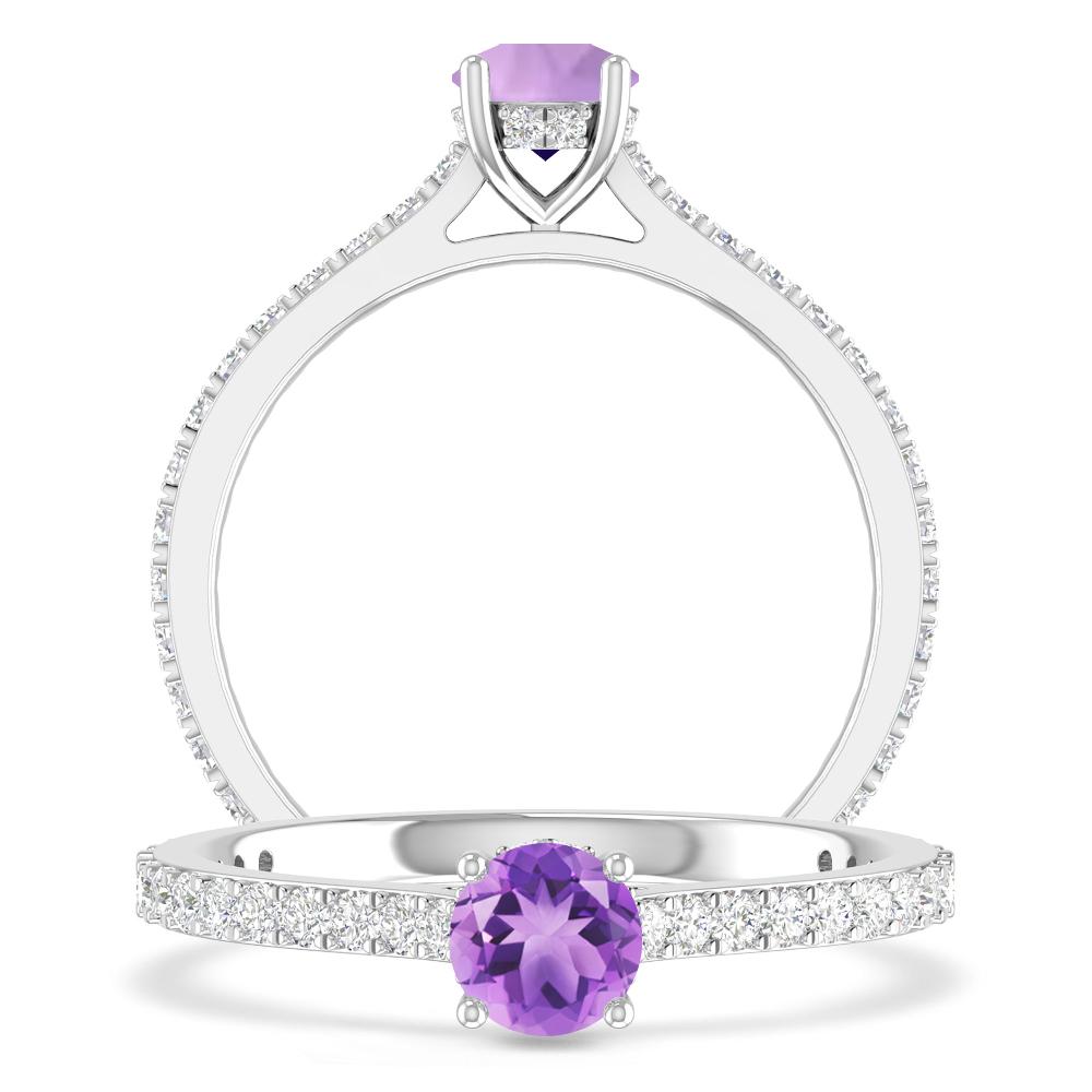 White Gold - Amethyst